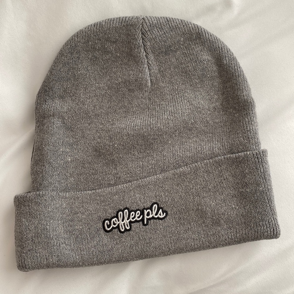 “Coffee pls” beanie